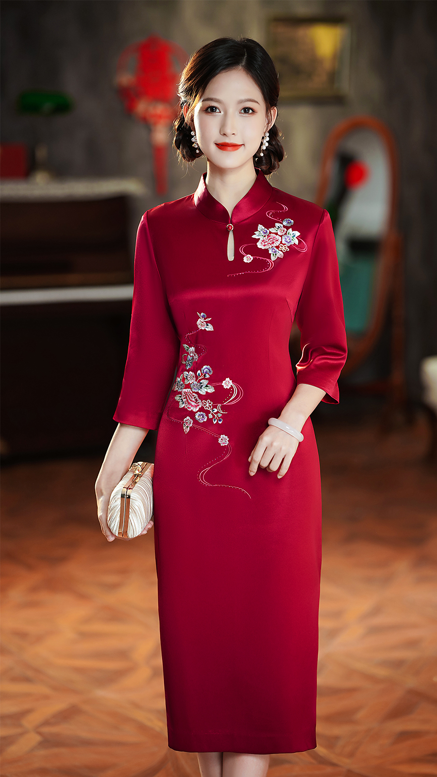  5XL+Burgundy, with embroidery   - $52.17 