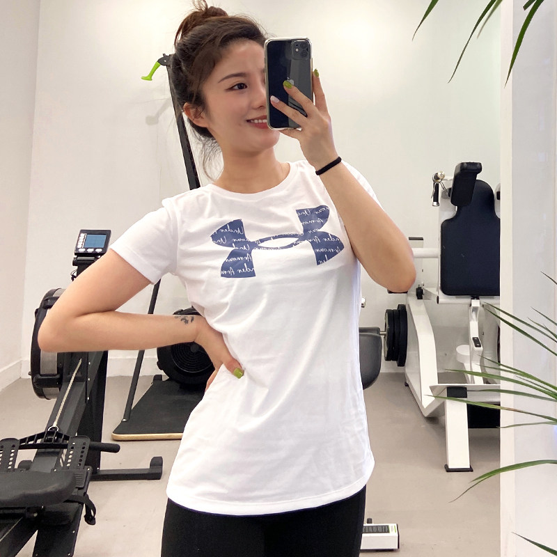 Anderma UA Tech Women's Summer Thin Running Fitness Yoga Training Breathable Speed Dry Easy Deodorant Short Sleeve T-shirt