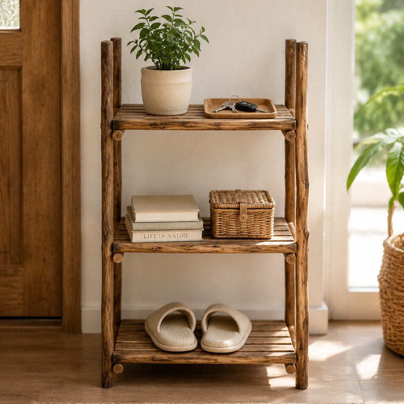 Solid Wood Multi-Layer Storage Rack, Household Storage Rack, Living Room Multi-Functional Display Rack, Floor-Standing Wooden Wabi-Sabi Style Storage Rack Solid Wood Multi-Layer Storage Rack, Household Storage Rack, Living Room Multi-Functional Display Rack, Floor-Standing Wooden Wabi-Sabi Style Storage Rack