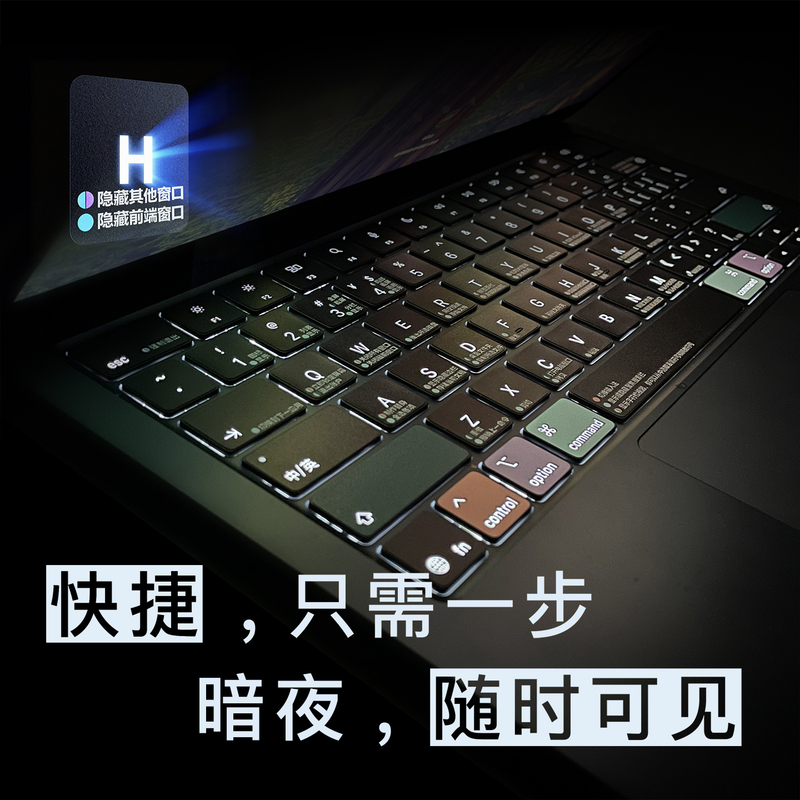 M5 MacBook M4 Air Pro Shortcut Key Stickers Apple Keyboard Stickers Mac Laptop Keyboard Stickers