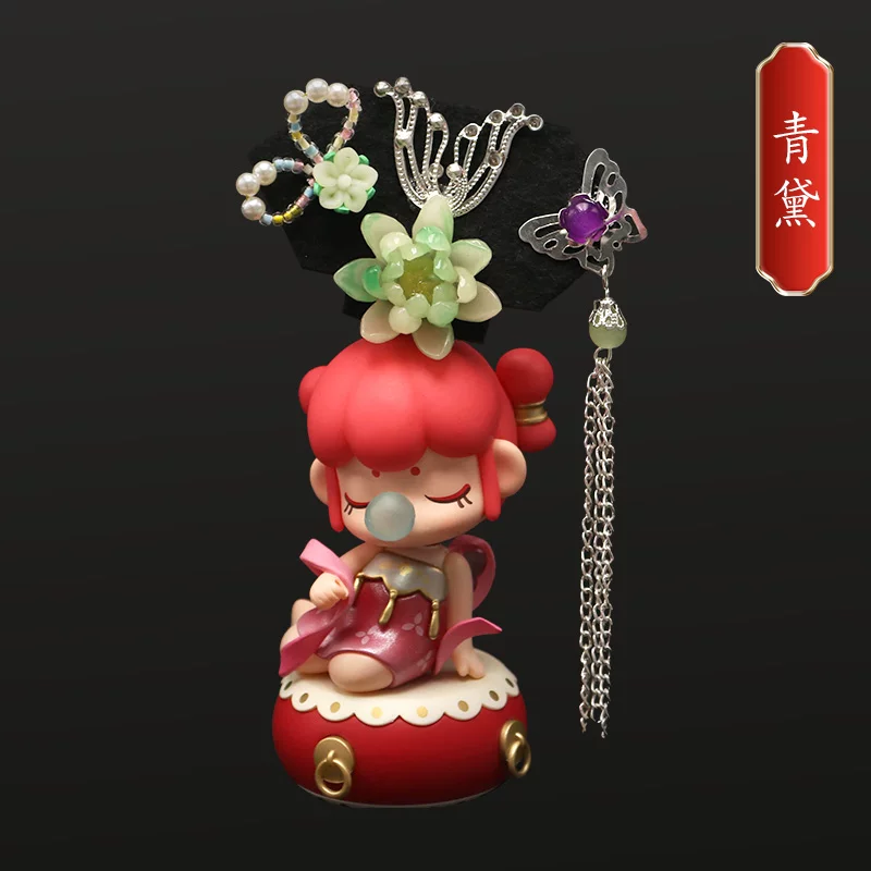 Древний костюм blind box Руолай модель игрушка головной убор 30 см кукла BJD ханфу древний стиль царственный венец hairpin шаг shake