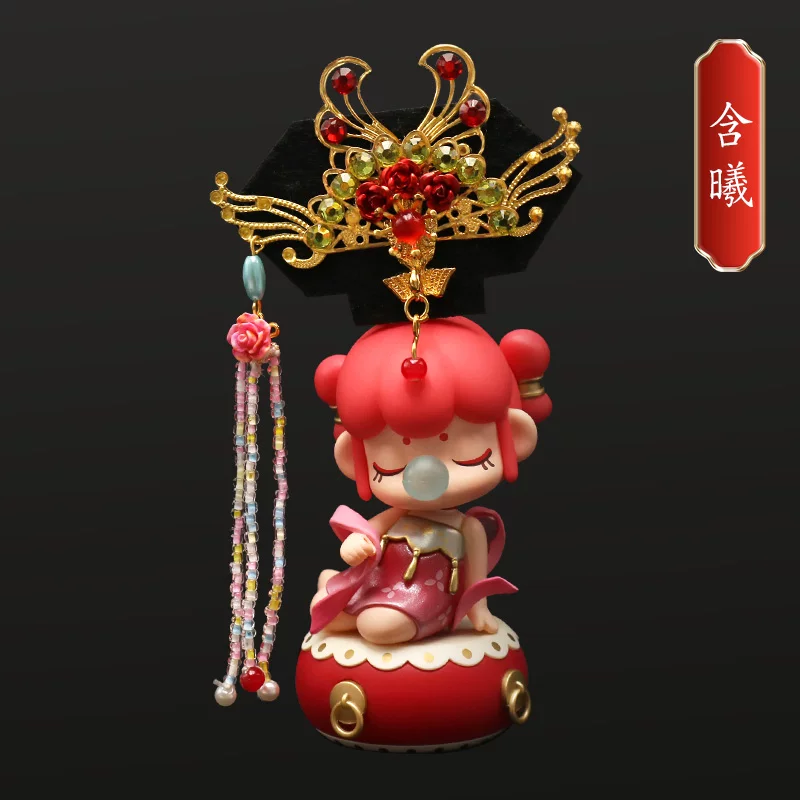 Древний костюм blind box Руолай модель игрушка головной убор 30 см кукла BJD ханфу древний стиль царственный венец hairpin шаг shake
