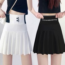 Design sense tightness high waist 100 pleats half body dress Women 2022 autumn new display slim anti-walking light A character small short skirt