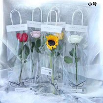 Goddess Festival single flower bag transparent handbag portable opp hand bag small number flowers teacher bouquet gift bag
