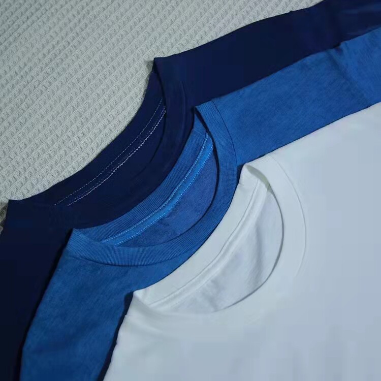 Picking up the plant dyed cotton white embryo T-shirt tie-dyed T requirement shirt men and women Universal 180 grams full 30