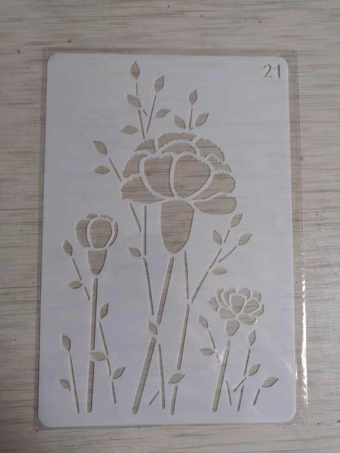 Xiran Dyeing Workshop type dyed blue calico type dyed hollow version PET material waterproof full 28