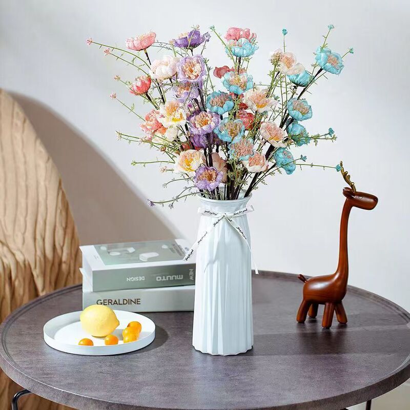 ins Nordic Artificial Pink Butterfly Flowers, Fresh Fake Flowers for Living Room, Dining Table, Entrance Decoration, Azalea Flowers, Picnic Photo Props
