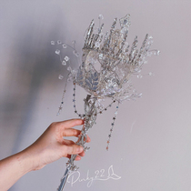 Gatsby era hand flower bouquet props bride handmade scepter wedding cane wedding high-end customization