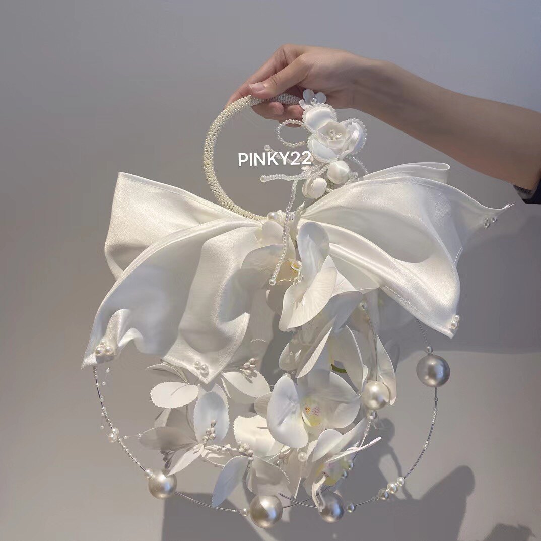 pink22 great butterfly knot and show group fan wedding bride group fan wedding bride hands to hold florist diy