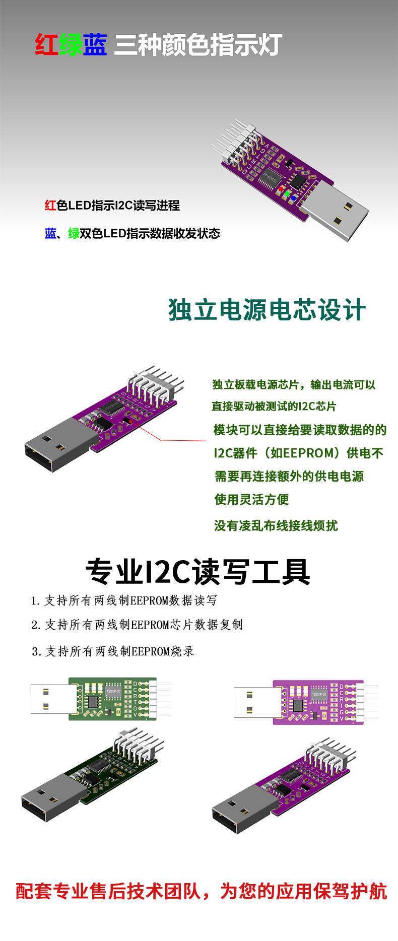 Ele-connector E02-am USB to I2C EEPROM Programmer & Data Reader