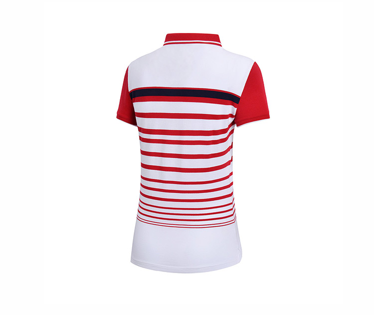 Áo thun nữ tay ngắn Li Ning chính hãng 18 mùa hè mới thể thao thời trang ve áo sọc thể thao APLN012 áo polo oversize