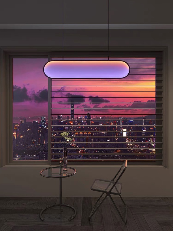 Sunne Chandelier by Foreign Designer, Simple and Unique, Popular Online, ins Sunset Lamp for Living Room, Dining Room, Bar Counter Atmosphere