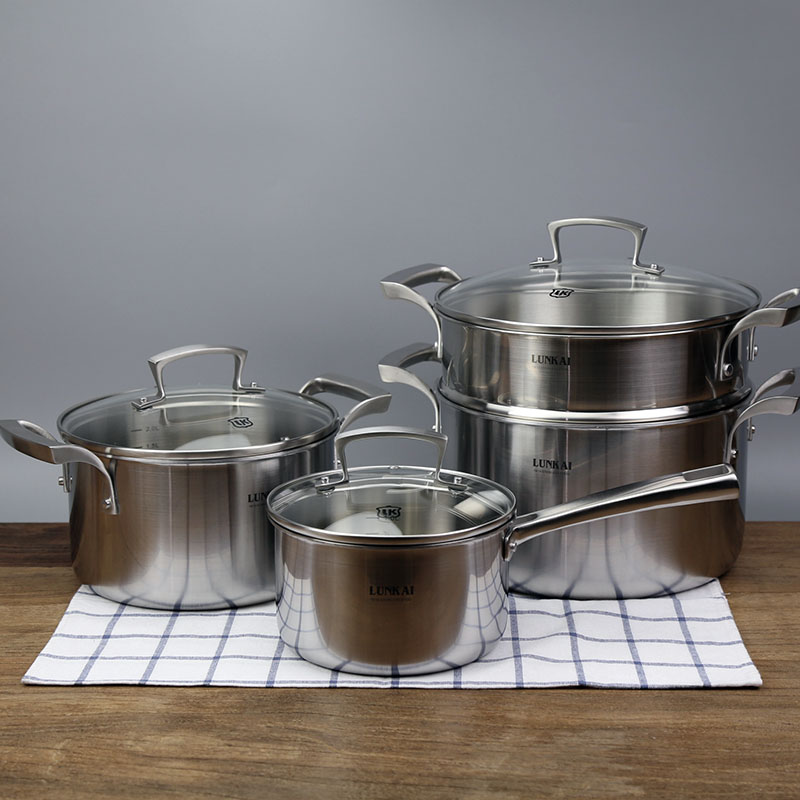 Good thick three layers of steel integrated molding 18 10 stainless steel soup cooker steam cooker 16 20 24cm
