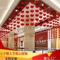 Seven Eve Jewelry Shop Decoration Lovers Festival Decoration Scene Atmosphere Orchievement Materials Creative Romantic Pending
