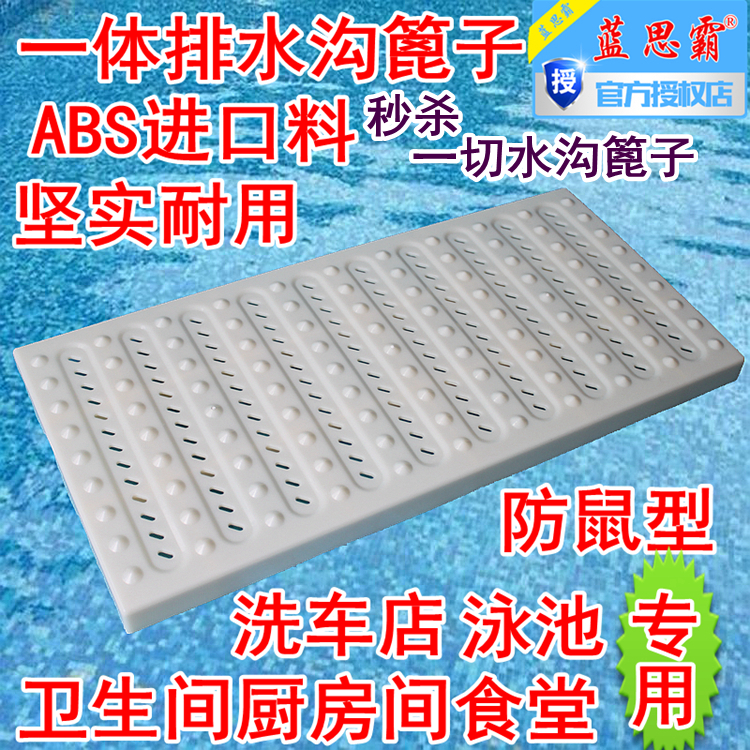 Blue Oth Bully Swimming Pool Gutters Grate Bath Pool Kitchen Carwash Gutter ABS Anti Slip Cover Grill Equipment