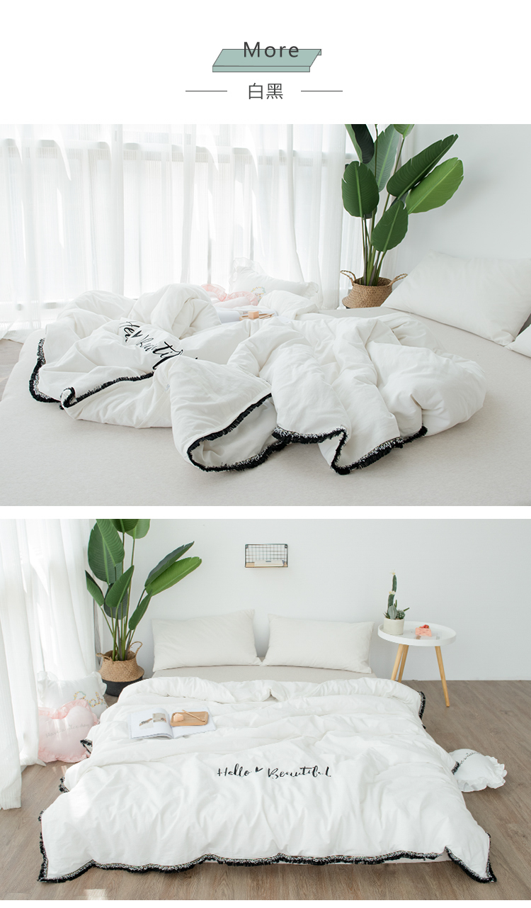 Simple bông bông rửa chăn đơn mảnh cô gái của tâm trí mình thêu bông chăn đơn đôi ký túc xá - Quilt Covers chăn lạnh mùa hè
