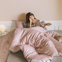 Simple Nordic Modal embroidery winter quilt single double quilt quilt quilt core autumn and winter thick warm bedding