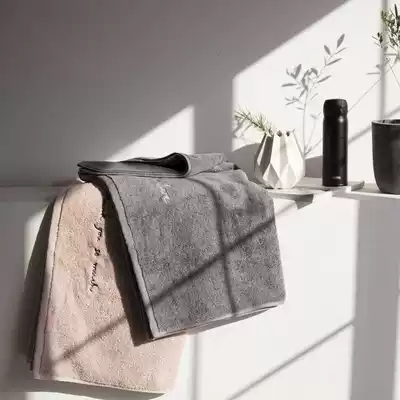 Simple cotton embroidered towel thickened Terry soft absorbent face towel for men and women big bath towel couple towel