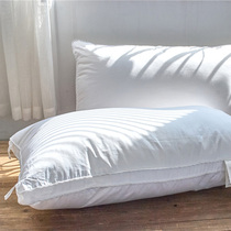 80S pure cotton gon satin three-dimensional pillow core hotel with memory pillows student single full cotton white pillow bed bedding
