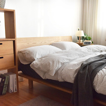 Simple yarn-dyed cotton wash cotton four-piece plaid bed hats sheet quilt cover cotton four-piece bedding