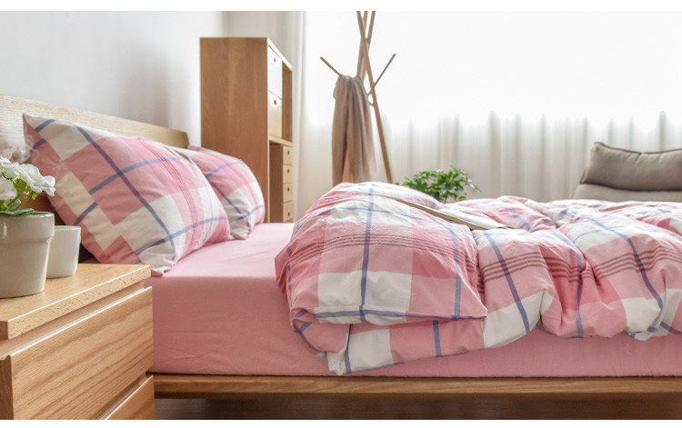 Bông rửa bốn mảnh bông đơn giản màu kẻ sọc sọc giường bông quilt quilt trải giường trải giường 笠