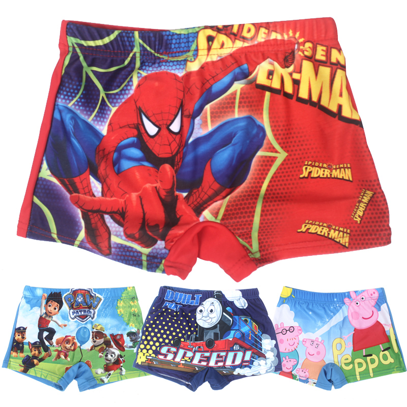 2018 Children's Swimming Trunks Boys Boxer Cartoon 2-6-12 Years Old Children's Baby Swimming Suit Big Kids Swimming Suit