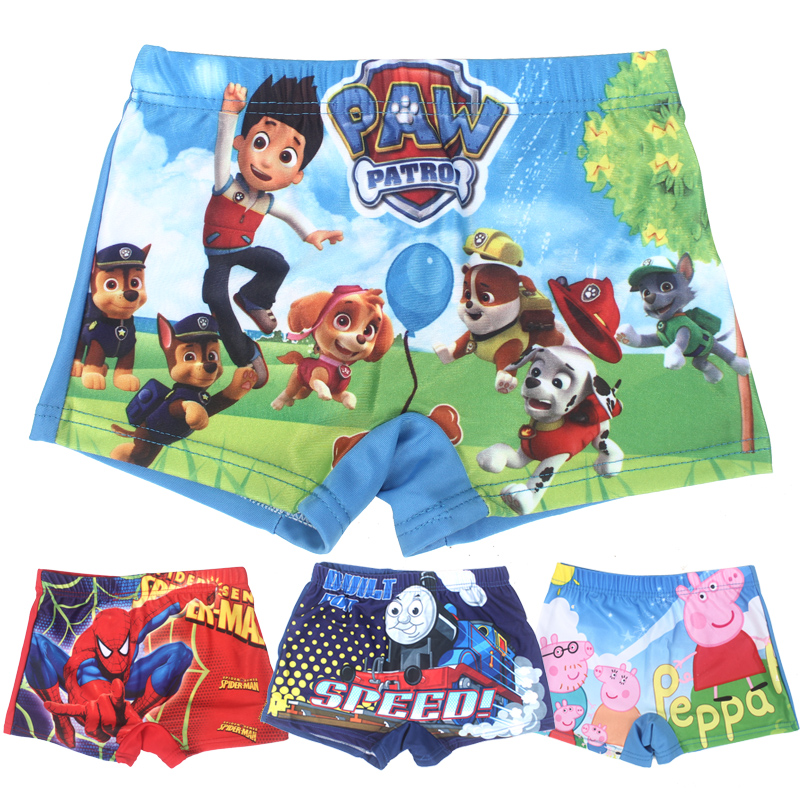 Children's swimming trunks boy 3-4-5-6-12-year-old baby boy's flat corner cartoon swimsuit swimsuit