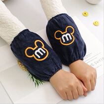 Cute Cartoon Autumn winter mens sleeve short section anti-fouling protection sleeve flannel for children Student sleeves sleeves sleeves sleeves sleeves sleeves