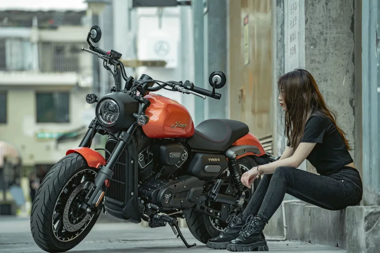 400Retro круиз принц V-образный двойной цилиндровый водяного охлаждения 400cc тяжелый локомотив, процессы полностью доступны