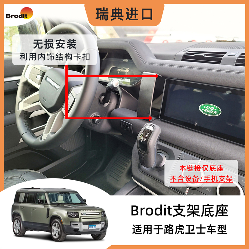 Brodit Is Suitable for the Base of the "Land Rover Defender" Model (Excluding Equipment/Mobile Phone Holder) Brodit Is Suitable for the Base of the "Land Rover Defender" Model (Excluding Equipment/Mobile Phone Holder)