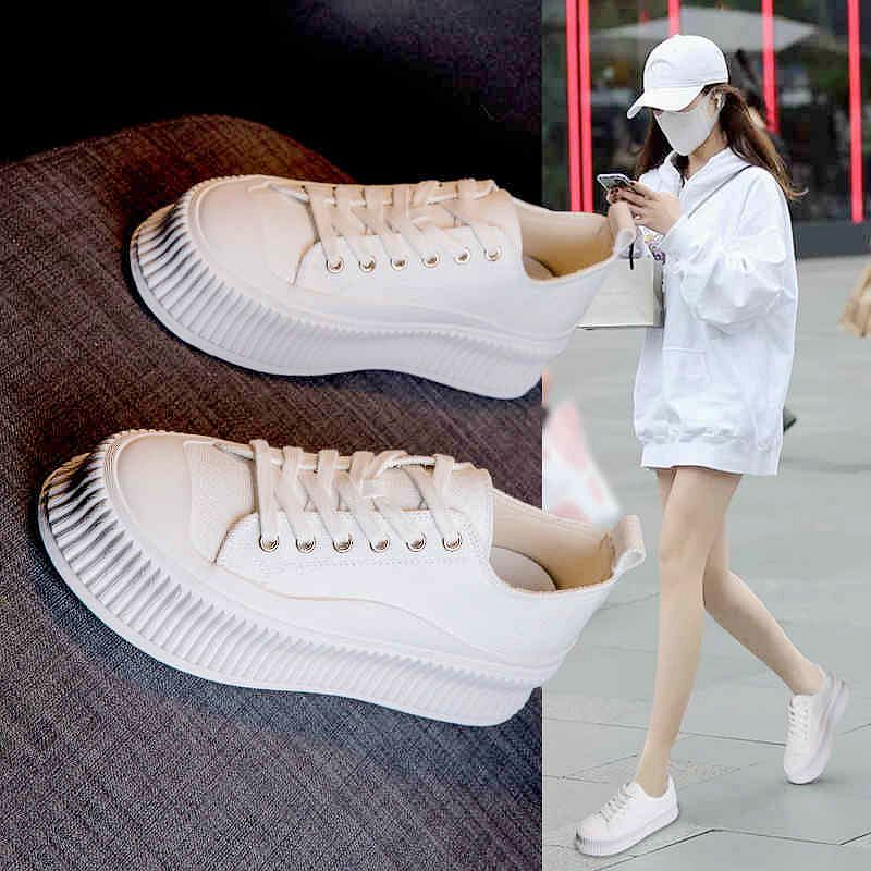 Sails shoes women 2022 new small white shoes casual inner heightening women shoes thick bottom pine pastry biscuits white board shoes summer