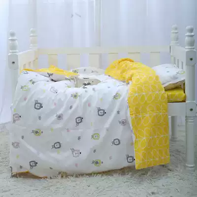 Baby kindergarten quilt three-piece autumn and winter children nap special cotton baby bedding six-piece thick