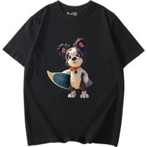 Special pro-dress t-shirt for a family of three-four-mouth pure cotton Beijing Tourism Gats to increase the foreign air-relaxed big code