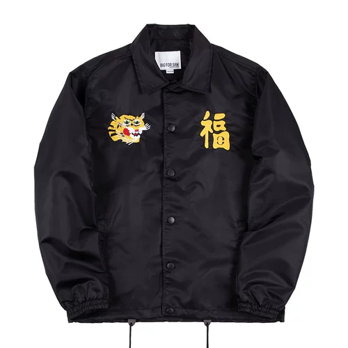 Big For Sam Retro Emelcodery Coach Jacket Male High Street Tid