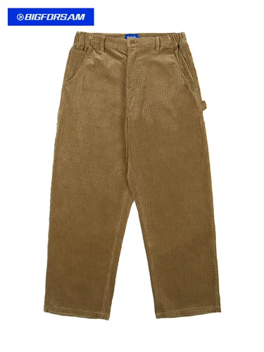 BIG FOR SAM Вельветовая лампа, штаны для отдыха в стиле хип-хоп, в американском стиле, свободный прямой крой