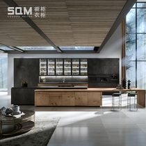 All-room custom light luxury open cabinet custom-made whole modern minimal kitchen decoration cabinet custom FINIX