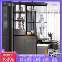  Nordic screen partition Living room wrought iron entrance shelf Entrance entrance cabinet Shoe cabinet integrated wine cabinet partition cabinet