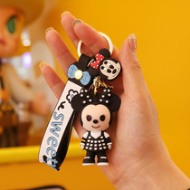 Trendy cute MQ keychain men and women cute cartoon exquisite glue doll car key chain ring bag pendant