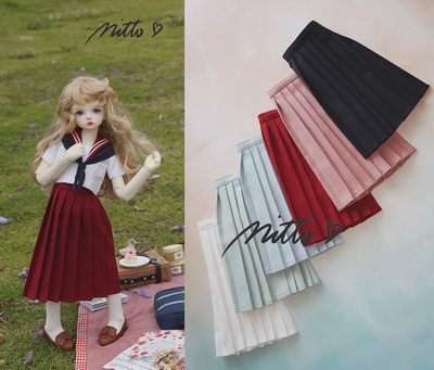 taobao agent + mitto+ bjd/mdd/Xiongmei【Katsummer Sakura】Pleated skirt long skirt Jk uniform 4 points MSD