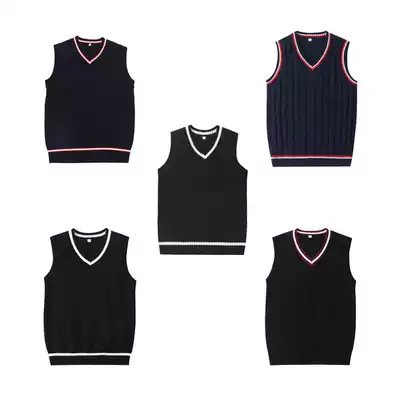 British style kindergarten uniforms primary school uniforms children's sweaters knitwear vests spring and autumn sweaters