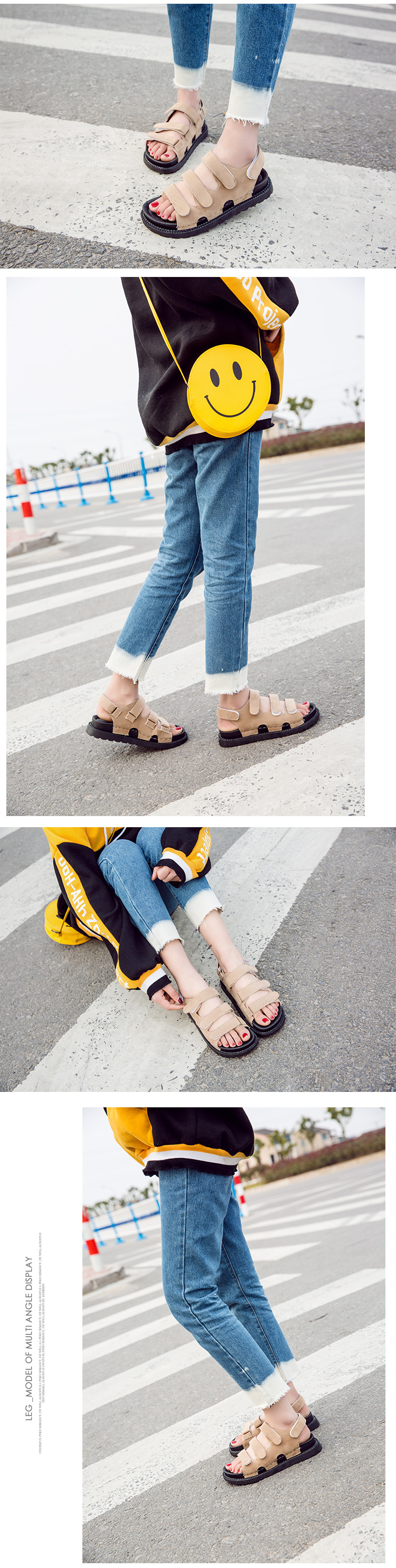 Thời trang mùa hè mới Velcro chân hoang dã bãi biển nhỏ dép anti-skid muffin dưới thể thao giản dị dép phụ nữ dép quai hậu nam hàng hiệu