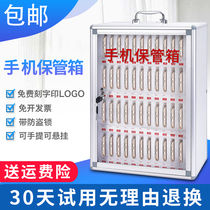 Mobile phone deposit cabinet password with lock mobile phone custody containing box transparent acrylic mobile phone placement box for storage