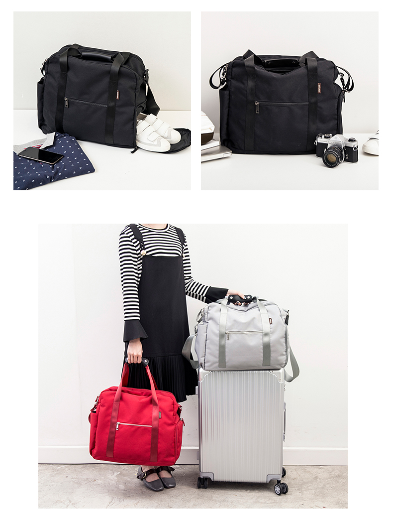 Túi du lịch xách tay nữ dung lượng lớn túi lên xuống túi duffel không thấm nước có thể được đặt túi hành lý xe đẩy túi du lịch nam - Túi du lịch túi du lịch cao cấp