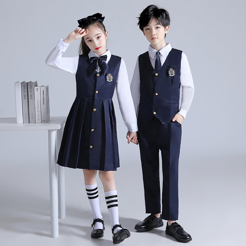 Children's Performance Clothing, Primary and Secondary School Students' Recitation Clothing, Chorus Clothing, Group Competition Host Dress, Chorus Performance Clothing