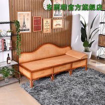Dongyufei genuine rattan sofa bed three-person sofa living room rattan imperial concubine chair study genuine rattan imperial concubine bed three-person folding