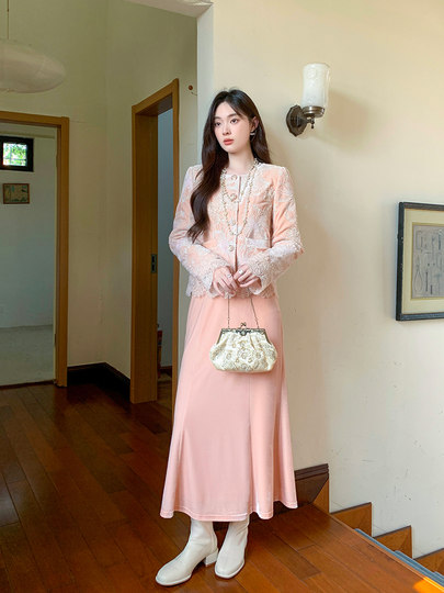 GERTCOREL2025 nuevo invierno nuevo estilo chino industria pesada terciopelo noble chaqueta acolchada traje de algodón para mujeres