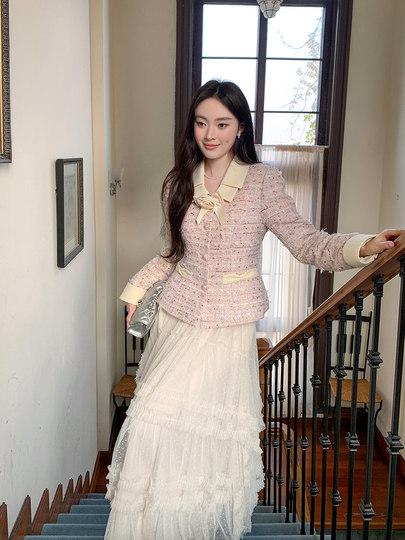 GERTCOREL2025 neue Winter-Gänsedaunenjacke im französischen High-End-Sinn-Socialite-Tochter-Xiaoxiang-Stil