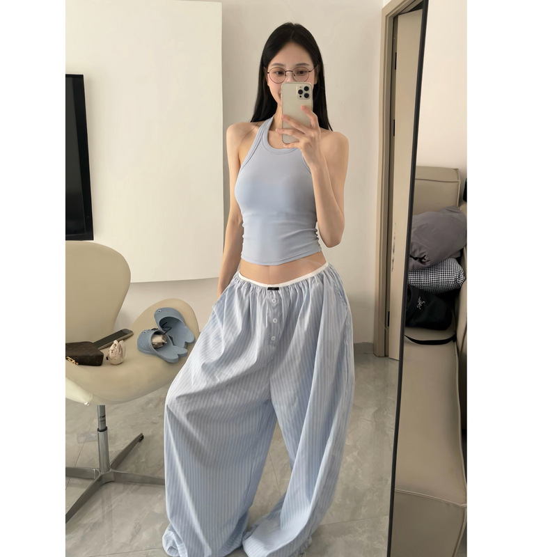 Fish Three I-Shaped Twist Tank Top, Cool Blue Summer Short Versatile Waist-Cinching American-Style I-Shaped Sports Tank Top for Women Fish Three I-Shaped Twist Tank Top, Cool Blue Summer Short Versatile Waist-Cinching American-Style I-Shaped Sports Tank Top for Women