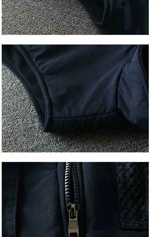 Người mẫu nam thu đông 2016 chụp ảnh áo vest nam nhiều túi cotton thủy triều cộng với áo nhung ấm áp vest vest áo khoác lông