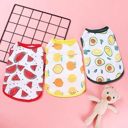 Dog Clothes Spring and Summer Thin Fruit Vest Small Dog Pet Clothes Casual Bichon Teddy Cat Clothing